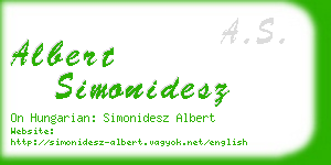 albert simonidesz business card